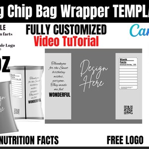 Chip bag template instant download, Chip bag template, Chip bag label, Chip bag mockup, Chip bag clip, Chip bag svg, Chip bag cover, Bag PNG