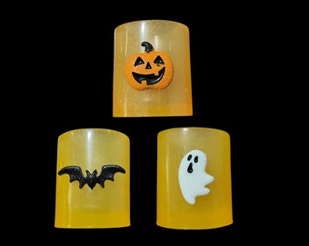 Paquete de vasos de chupito de Halloween que brillan en la oscuridad (3)