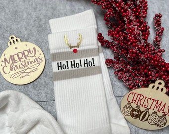Christmas socks, tennis socks with Christmas motif