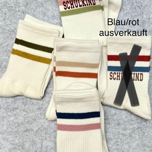 Schulkind Tennissocken bunt, Einschulung Tennissocken, Sportsocken, Schulanfang Socken Bild 2