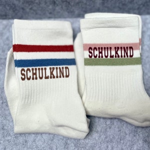 Schulkind Tennissocken bunt, Einschulung Tennissocken, Sportsocken, Schulanfang Socken Bild 6