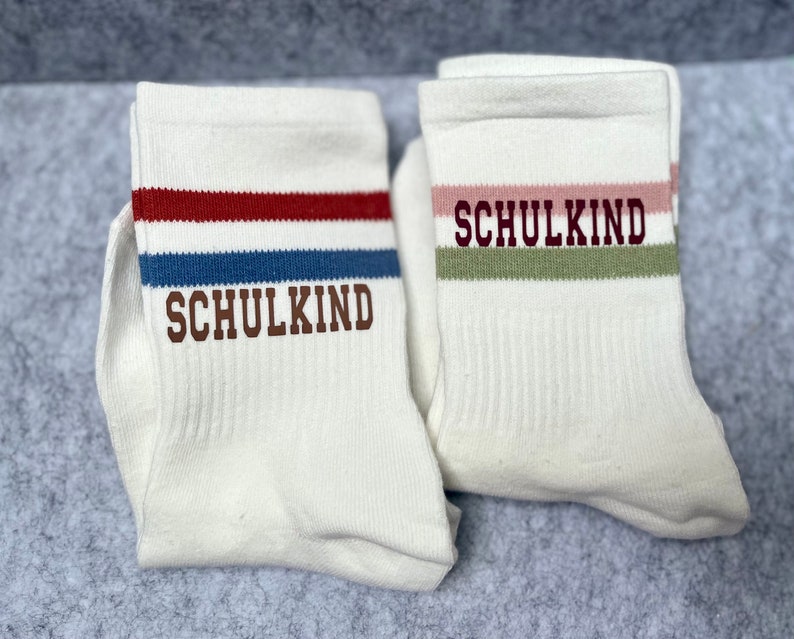 Schulkind Tennissocken bunt, Einschulung Tennissocken, Sportsocken, Schulanfang Socken Bild 6