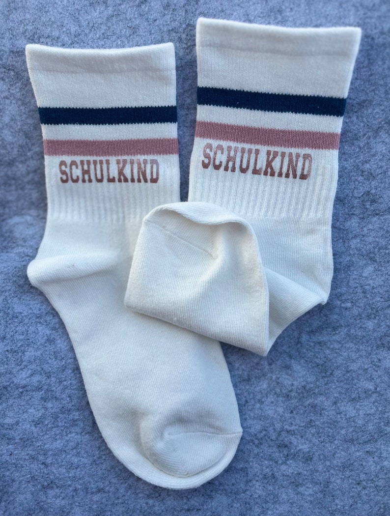 Schulkind Tennissocken bunt, Einschulung Tennissocken, Sportsocken, Schulanfang Socken Bild 3