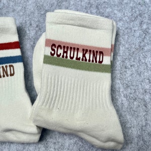 Schulkind Tennissocken bunt, Einschulung Tennissocken, Sportsocken, Schulanfang Socken Bild 7