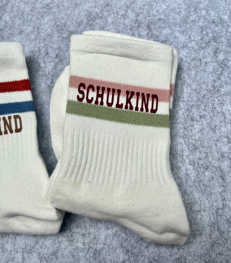 Schulkind Tennissocken bunt, Einschulung Tennissocken, Sportsocken, Schulanfang Socken Bild 7