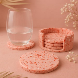 Terrazzo Round Coasters, Collection coaster set