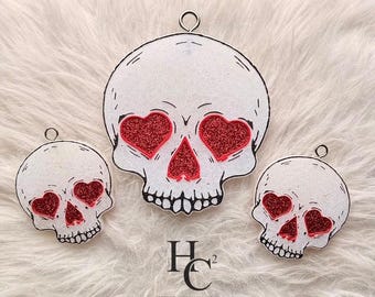 Heart Eyes Skull Freshie | Air Freshener | Vehicle Accessory | Car Scent