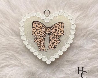 Pearl Heart with Bow Freshie | Air Freshener | Vehicle Accessory | Car Scent