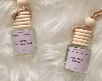 Hanging Car Diffuser | Bamboo Oil Diffuser, 8ml Glass Air Freshener