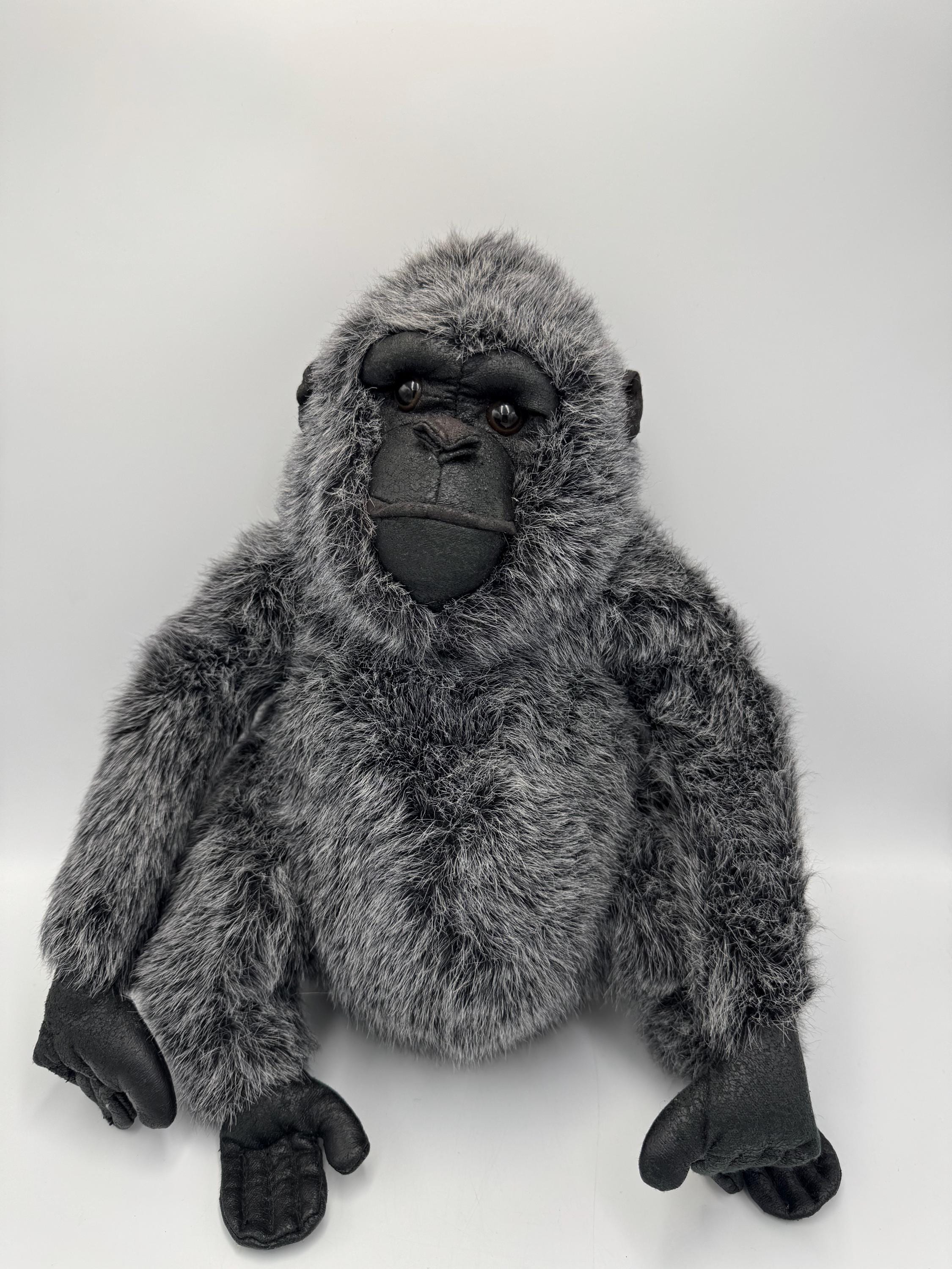 1980s 'westcliff' Korean Made Black Grey Gorilla Monkey Soft Toy