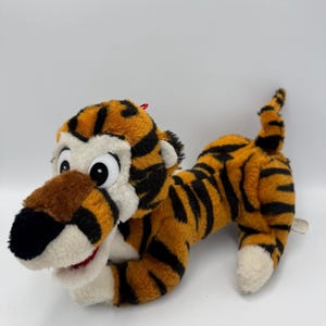 1980s Retro Cartoon Soft Toy Tiger, by Playmakers UK. Unusual, good condition
