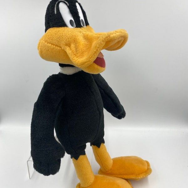 Daffy Duck Looney Tunes Soft Plush Toy, made by Play by Play, 2000. Cartoon eyes, excellent clean condition