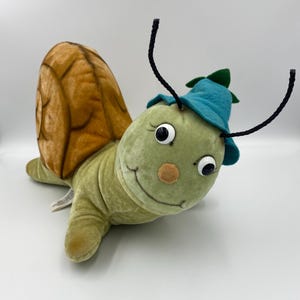 Vintage Merrythought Snail plush toy with original label, Retro item in excellent condition, British made
