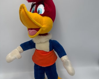1990s Winnie Woodpecker Retro Plush Soft Toy, Walter Lantz, PortAventura World Resort Park