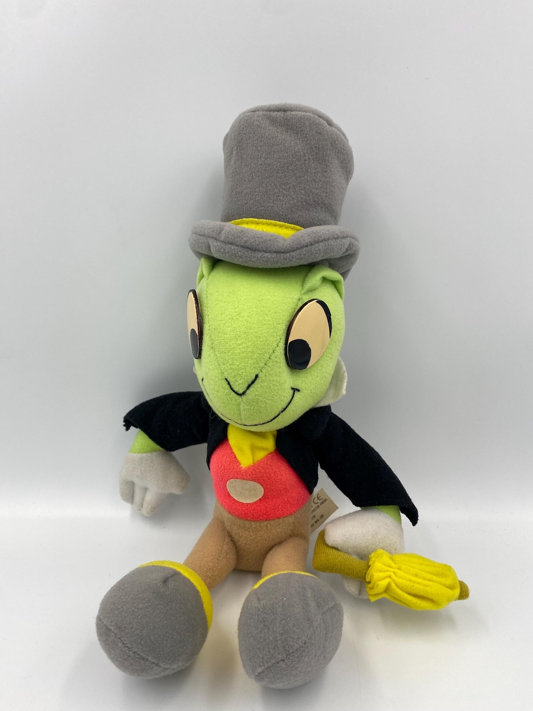 1980s Jiminy Cricket From Pinocchio Soft Plush Toy, Disney, Made in