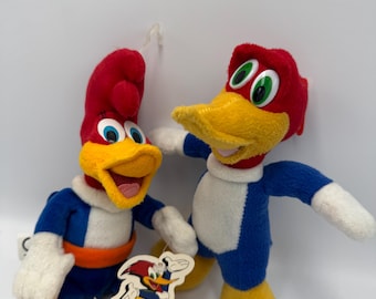 Vintage Woody & Winnie Woodpecker Retro Plush Soft Toys, Swing Tag, Walter Lantz