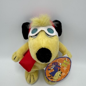 Rare 1999 Muttley Stofftier, Dastardly & Muttley von den verrückten Rassen - Hanna Barbera, Retro 90s, Swing Tag