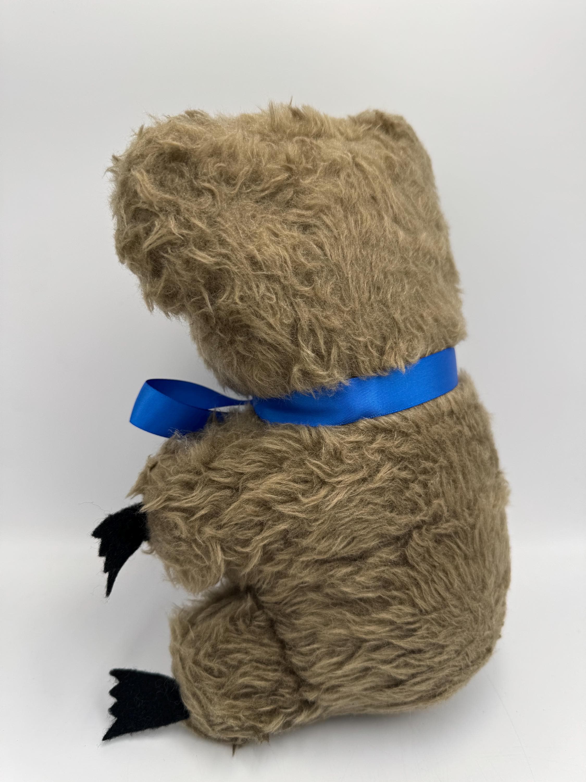 Doudou plat ours blanc rayé bleu TARTINE ET CHOCOLAT