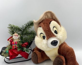 1980-talets Chip Vintage-leksak från Chip N Dale Rescue Rangers. Retro plysch Disneyland Paris