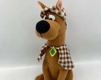 1997 11" Scooby Doo Detective Sherlock Holmes Dog Soft Toy - Retro from Looney Tunes 1990s