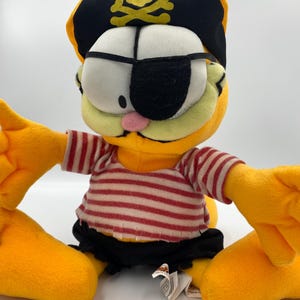 Peluche Vintage Garfield Le Chat En Pirate - Doudou 27 Cm - Ancienne Collection