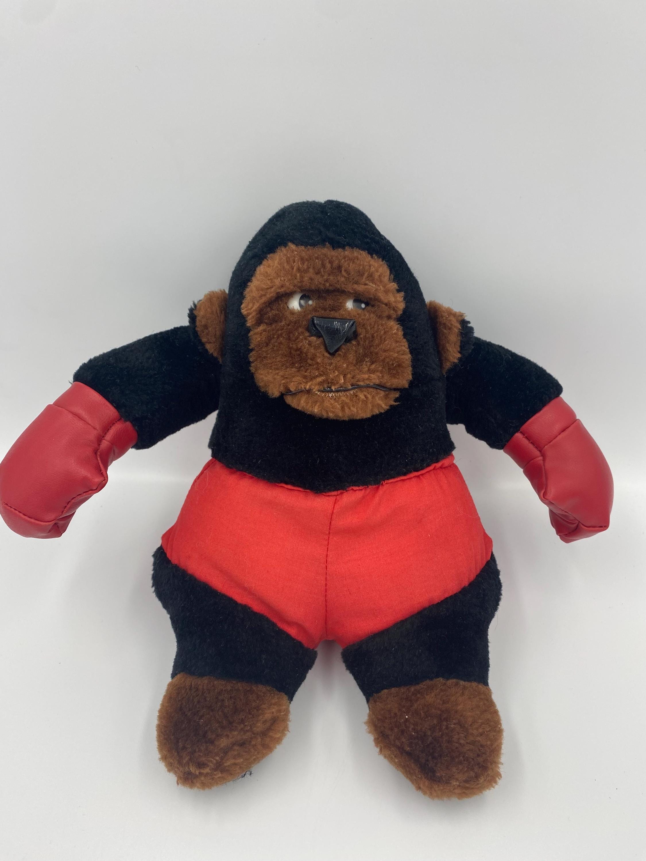 ヴィンテージ 1985 グリマス貯金箱 & 1990 非売品ぬいぐるみセット Retro 1980s Boxing Gloves Gorilla Monkey Soft Plush Toy, Full of
