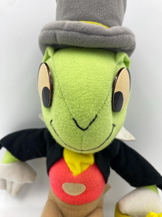 1980s Jiminy Cricket From Pinocchio Soft Plush Toy, Disney, Made