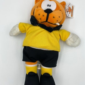 1998 Heathcliff All Star Cat Retro Soft Plush Toy with Swing Tag, from 1980s TV Show, PMS, hard to find