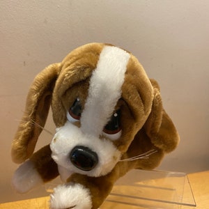 Sad Sam & Honey Retro Soft Toy Dog 'sad Sam on Sleigh' by Applause