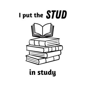 Studeren svg, stud in studie svg, stud svg, student svg, boeken svg, school svg, grappig terug naar school svg, studeren vectorbestand in SVG en PNG