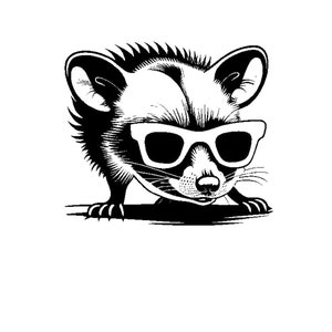 Svg opossum, svg opossum cool, play dead svg, svg fausse mort, clipart opossum, fichier de coupe opossum, opossum svg, faune SVG PNG DXF