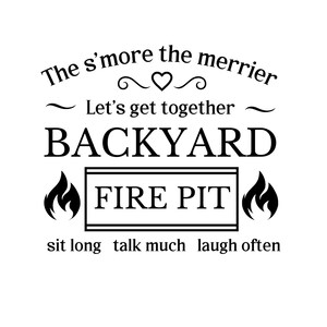 Bakgårdseldstad SVG Smore Merrier Cricut Cut-fil, Uteplats Camping Utomhus Eldstad PNG DXF, Mysig Höststuga Clipart Kommersiellt Bruk