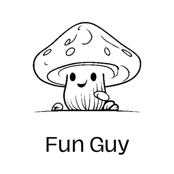 Fun guy svg, fungi svg, mushroom svg, funny fungi svg, t-shirt svg, vector file in SVG, DXF and PNG for cutting machines.  Not a decal.