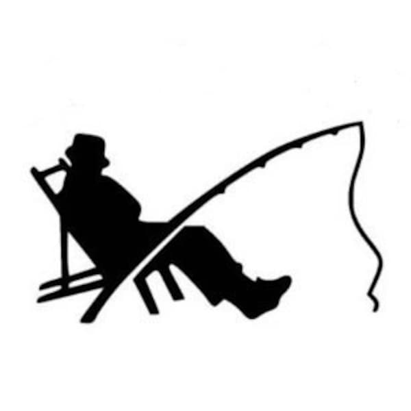 Sleeping fisherman svg, fishing svg, fishing pole  svg, fishing clipart, fishing cut file, fishing cricut, vector file in SVG, DXF and EPS