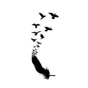 Birds svg, feather svg, birds of a feather svg, boho feather svg, feather clipart, falling feather svg, flying birds SVG, DXF and EPS