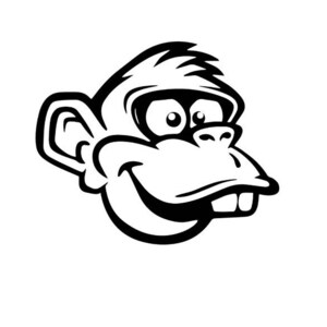 Funny Monkey Face SVG: Humorous Ape Vector (Digital Download)