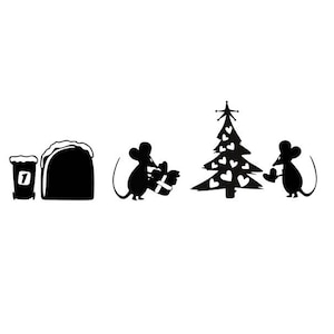 Mousehole svg, mouse hole svg, baseboard svg, Christmas tree svg, mouse Christmas svg, vector file in SVG, DXF and EPS formats. Not a decal.