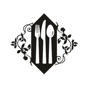Kök SVG Café Emblem Cricut Cut-fil, Dekorativ Matsal Blomstra PNG EPS, Restaurang Förkläde Kartong Vektor Clipart Kommersiell Användning Konst