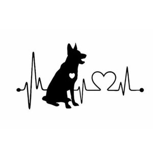 Deutscher Schäferhund svg, Hundes svg, Liebe Deutsche Schäferhunde svg, Hundes svg, Herzschlags svg, Puls svg, Schäferhundvektordatei in SVG, DXF und EPS
