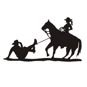Mujer lazos hombre svg, vaquera roping svg, western svg, rodeo svg, lazo svg, caballo svg,vaquera svg, vaquero svg, vaquera divertida SVG DXF EPS