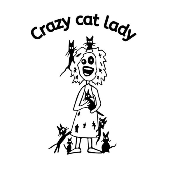 Crazy cat lady svg, cat svg, lady svg, funny cat svg, cats svg, cat lady cut file, cat lady cut file, cat vector file in SVG, DXF and PNG