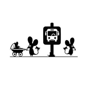 Mouse Hole SVG Baseboard Sticker Cricut Cut File, Wall Corner Skirting Board PNG EPS, Miniature Mice Family Clipart Commercial Use Design