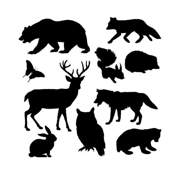 Woodland animals svg, fox svg, buck svg, coyote svg, owl svg, rabbit, squirrel svg, woodland svg, animal bundle svg, hedgehog SVG, DXF  EPS