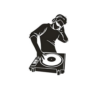 DJ svg, svg disc jockey, dj vintage svg disque vinyle svg, lecteur dj svg, vinyle svg, tourne-disque svg, musique svg, SVG, DXF et EPS