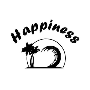 Geluk svg, vakantie svg, zomer svg, golven svg, oceaan svg, surfen svg, strand svg, golven clipart, golven vector in SVG, DXF en EPS