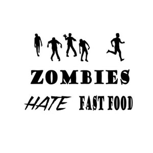 Los zombis odian la comida rápida SVG, vector apocalíptico divertido (archivo digital)