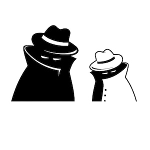 Burglars svg, spies svg, cartoon spies svg, vintage burglar clipart, burglars cut file, cartoon burglars svg, funny burglar SVG, DXF and EPS
