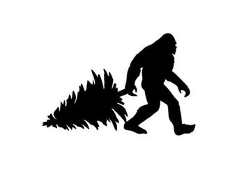 Bigfoot svg, bigfoot with tree svg, sasquatch svg, sasquatch png, cute bigfoot svg, bigfoot vector file in SVG, PNG and DXF