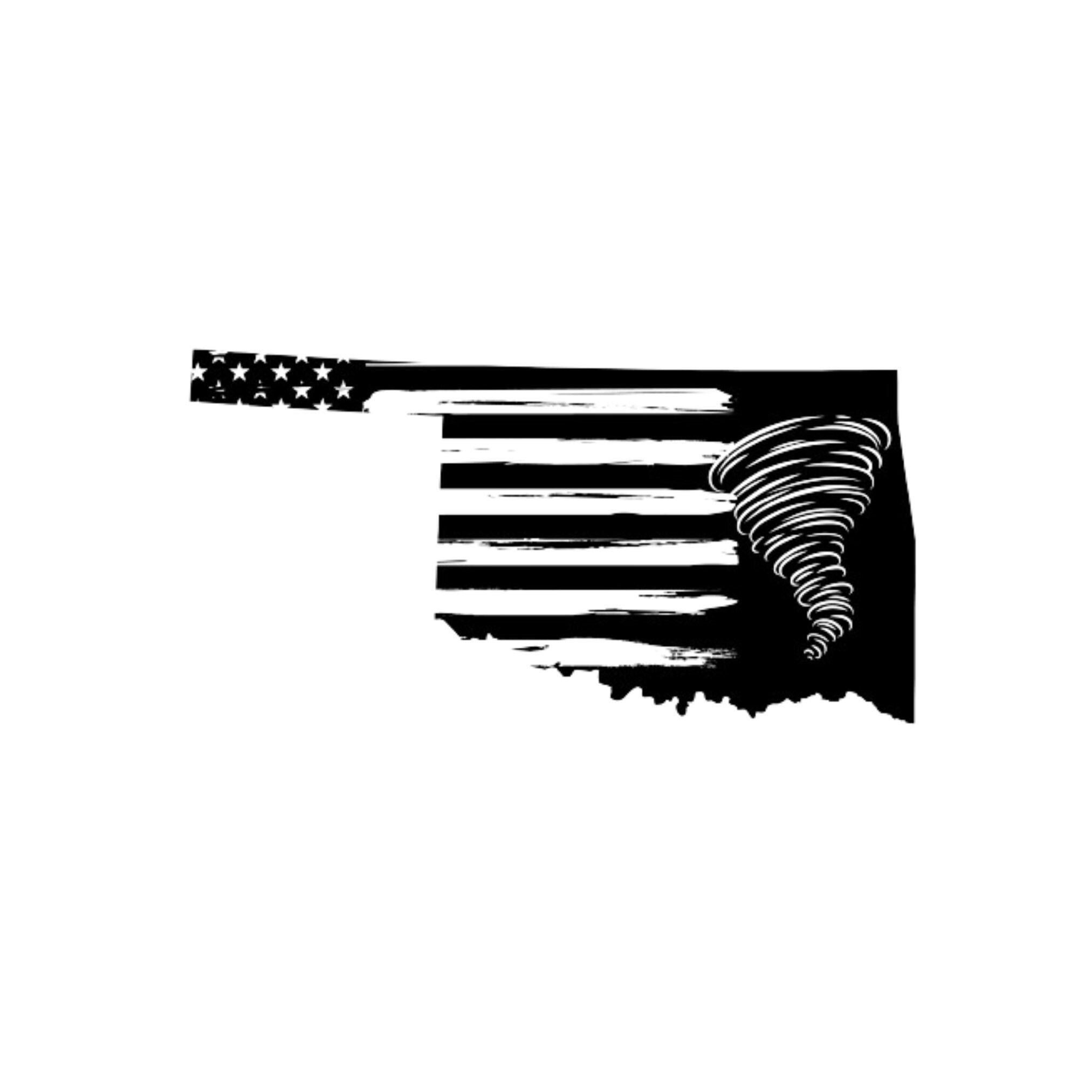 Oklahoma State Flag Vinyl Decal Sticker - Glossy Finish, 5-Year Outdoor Rated
