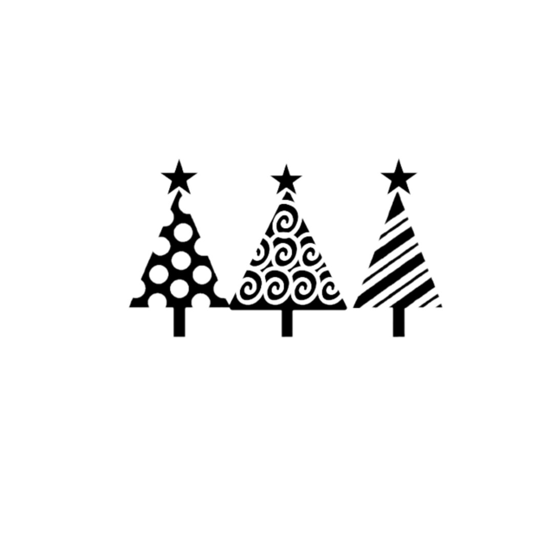 Three Trees Svg Christmas Trees Svg Trio of Trees Svg - Etsy